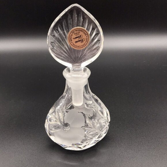 Princess House Other - Vintage Clear Glass Perfume Bottle Czech Republic Princess House Frosted Flower